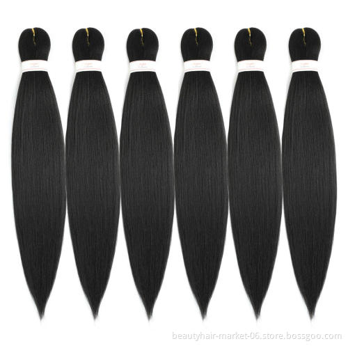 Hot selling Synthetic ez Braids hot water setting ombre color yaki expression private label pre stretched braiding hair